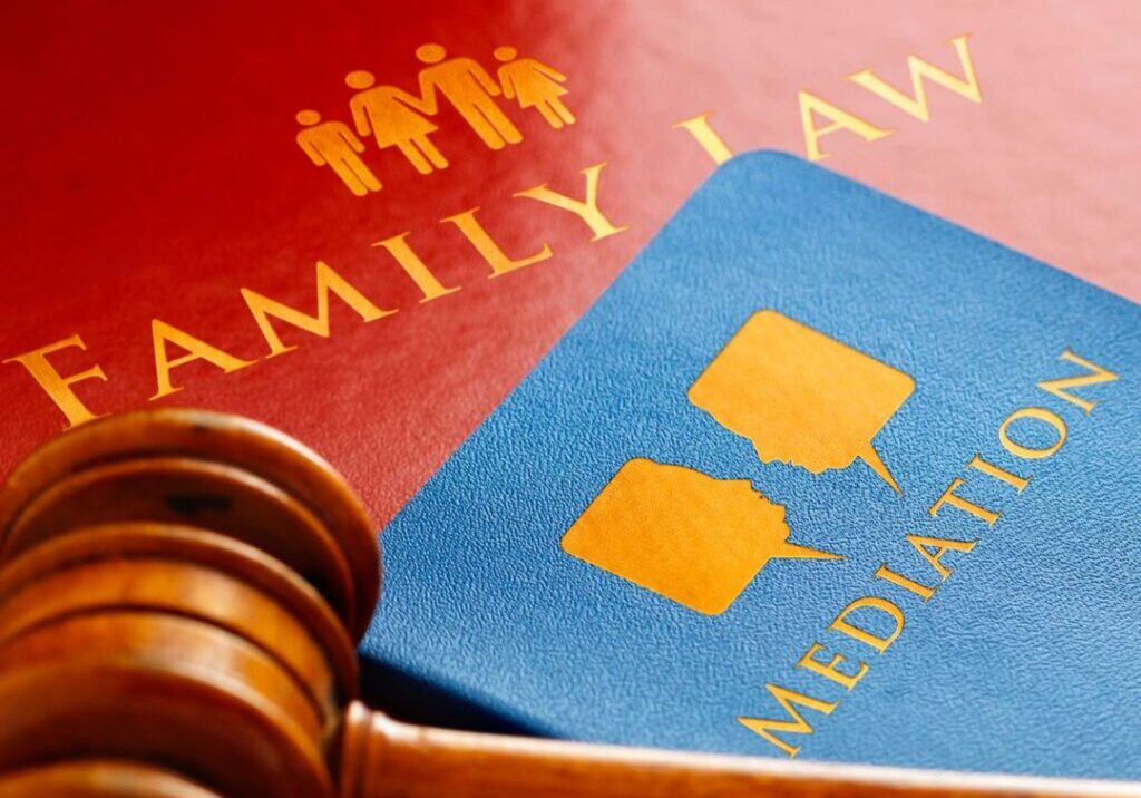 Book with family law and mediation on it